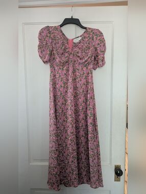 Lily Sidonio Pink Floral Puff-Sleeve Maxi Dress From Piper And Scoot